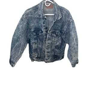 Levi’s Vintage 70507‑0219 Acid Wash Denim Jacket M USA Made-523 Button